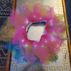 Rainbow tulle tutu with led lights